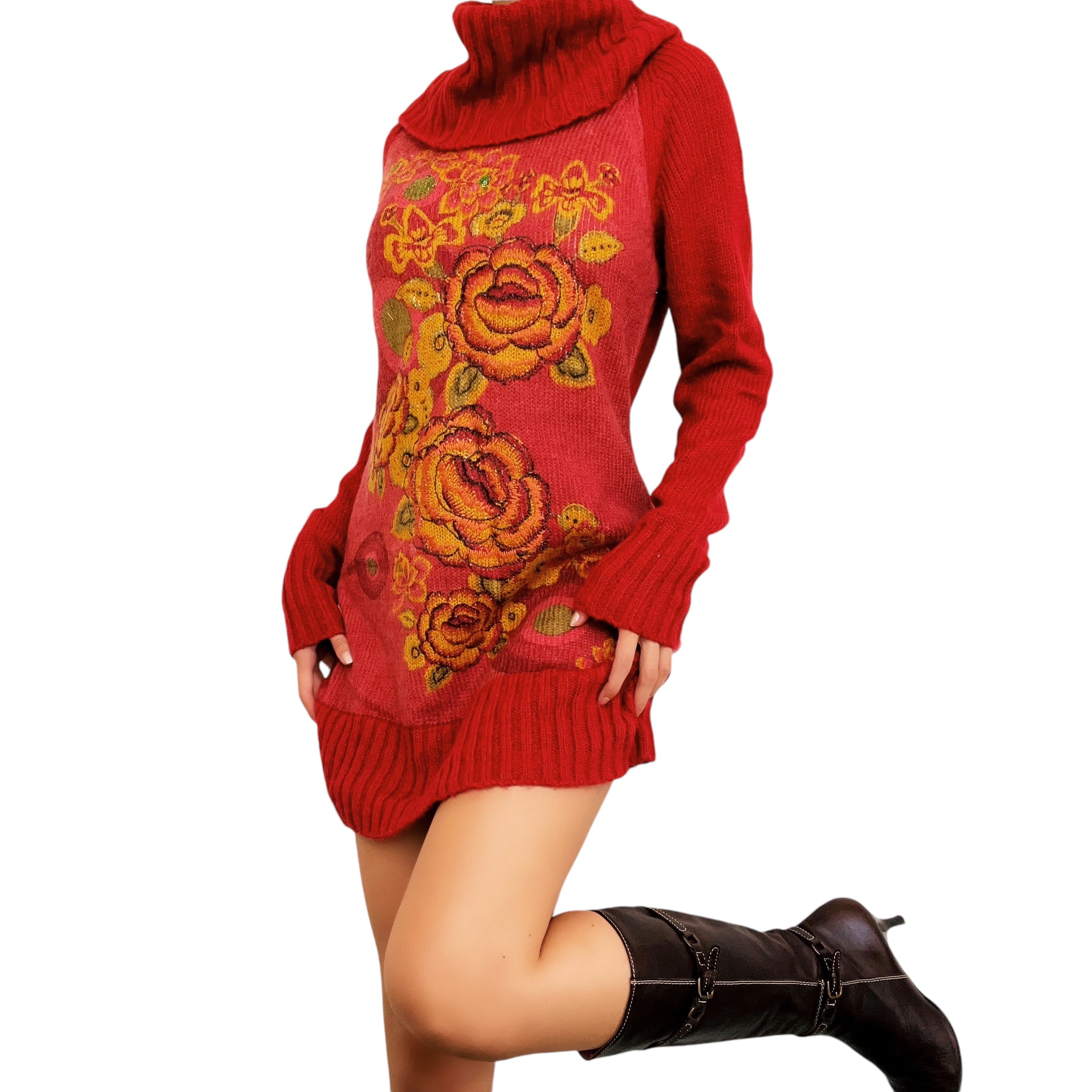 Desigual Floral Sweater Dress (M/L)