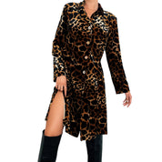 90s Velvet Animal Print Duster (S/M)