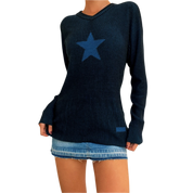 Vintage Ribbed Star Sweater (M)