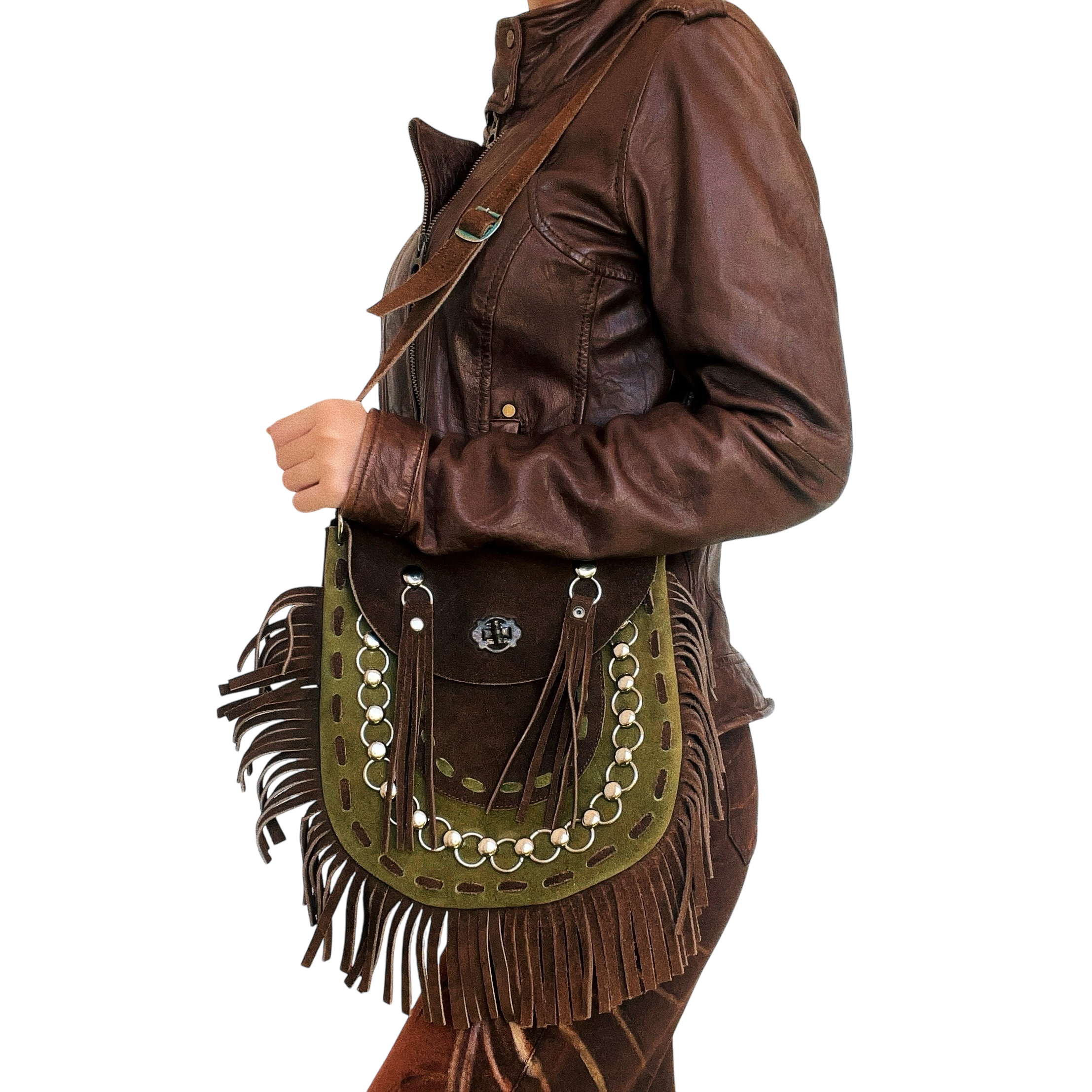 Suede Leather Fringe Purse
