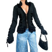 Gothic Zip Up Top (M)