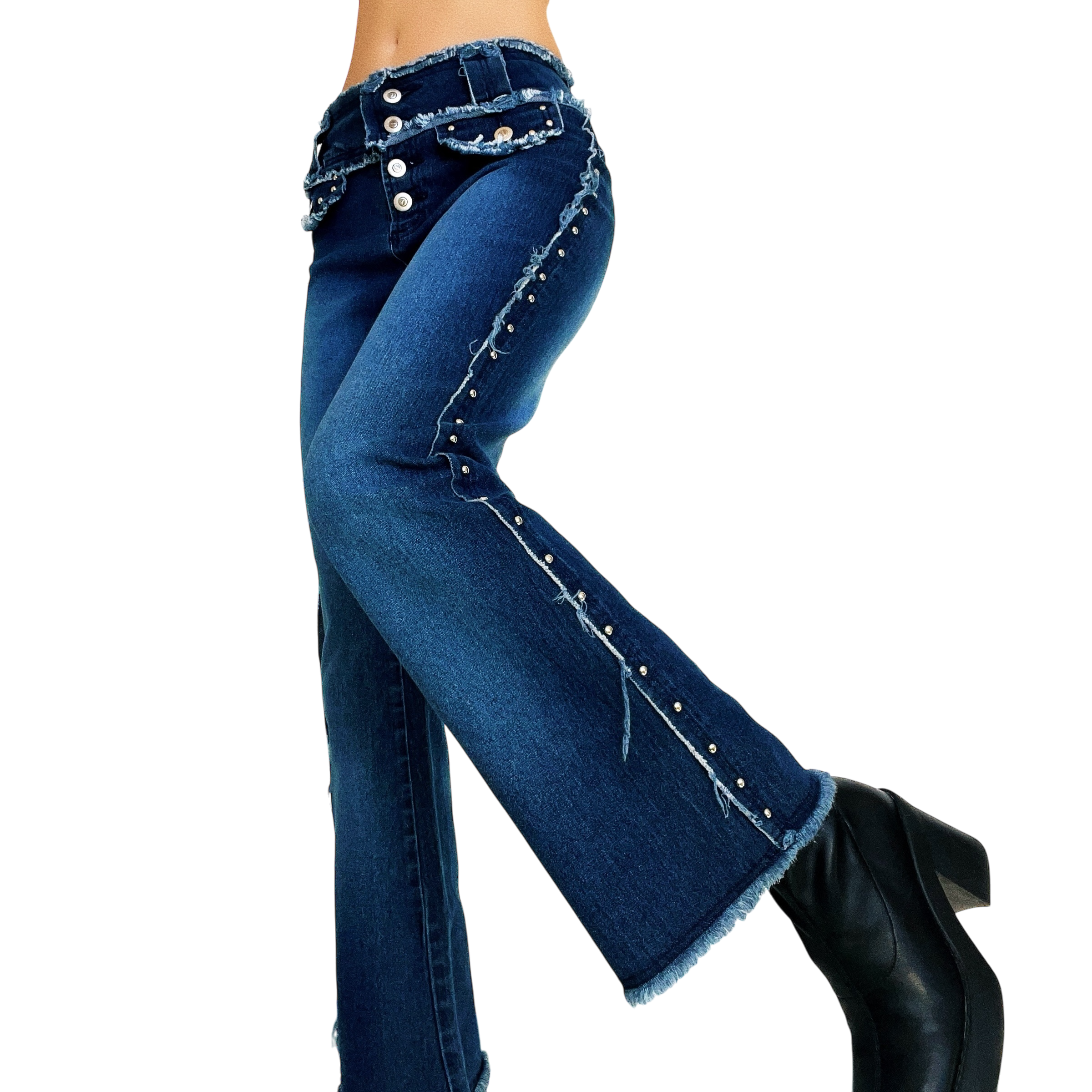 Early 2000s Studded Jeans (S/M)