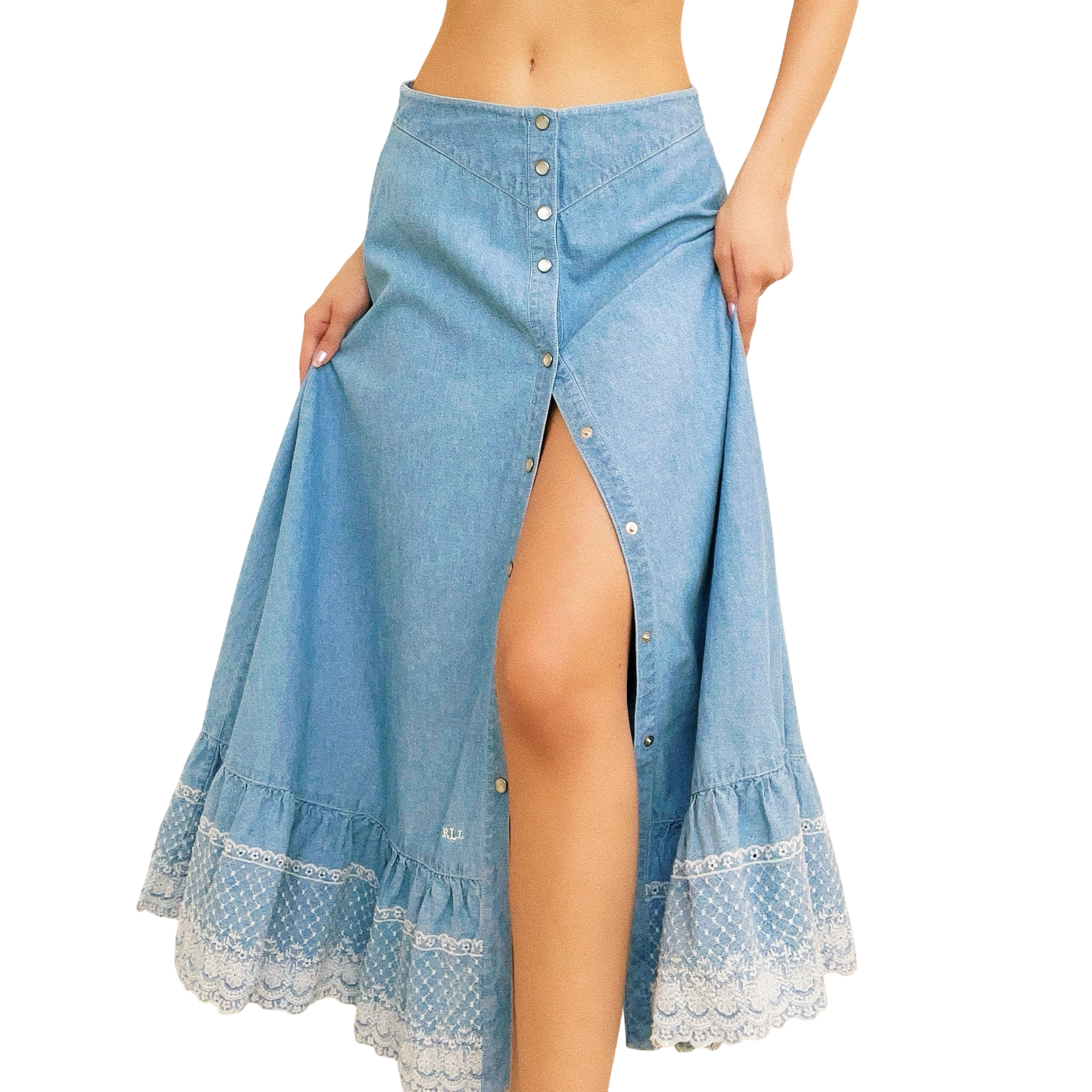 Ralph Lauren Vintage Chambray Skirt (XS/S)