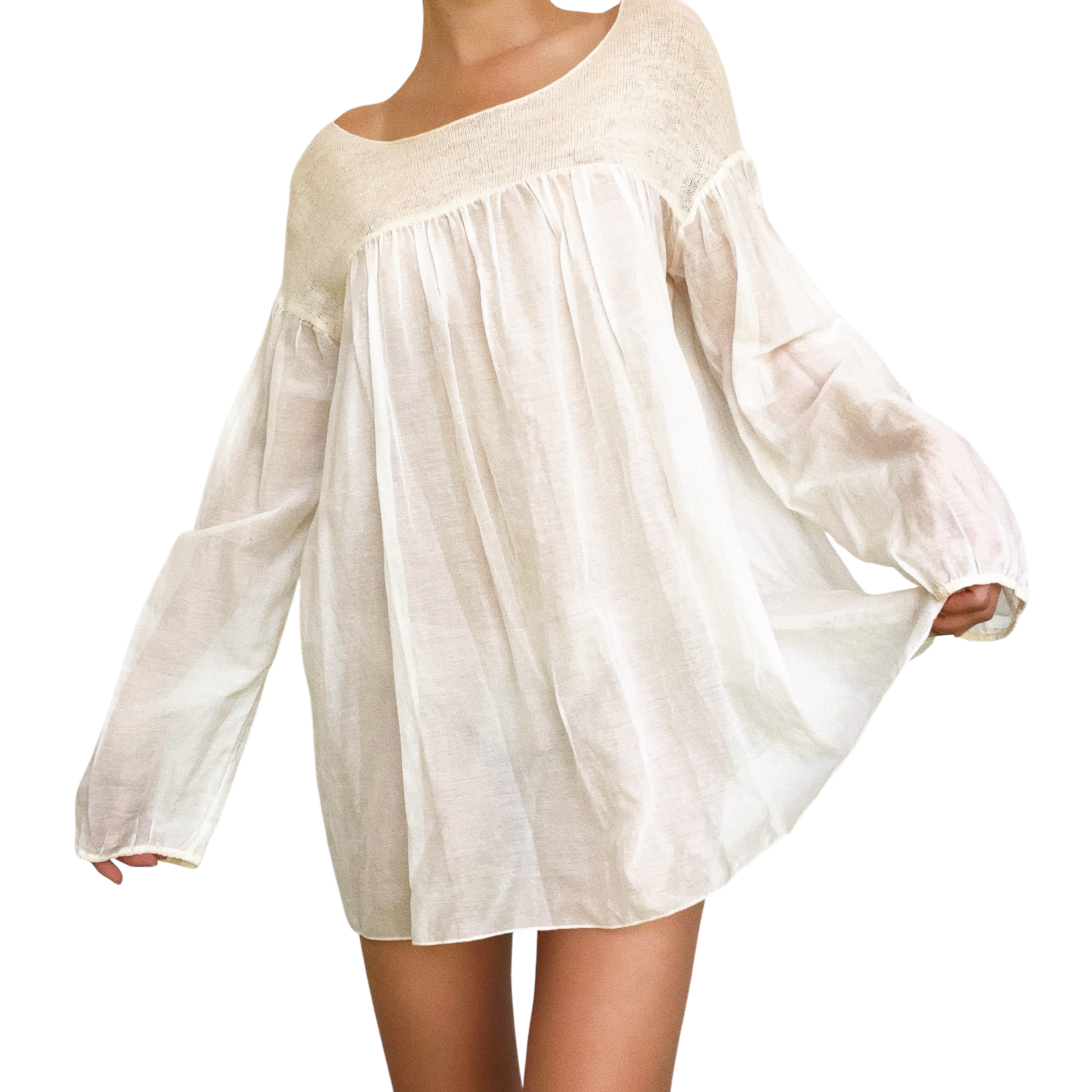 Sheer Flowy Babydoll (M)