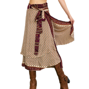 Vintage Tiered Silk Wrap Skirt (One Size)