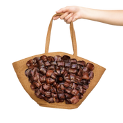 Italian Leather Floral Mini Tote