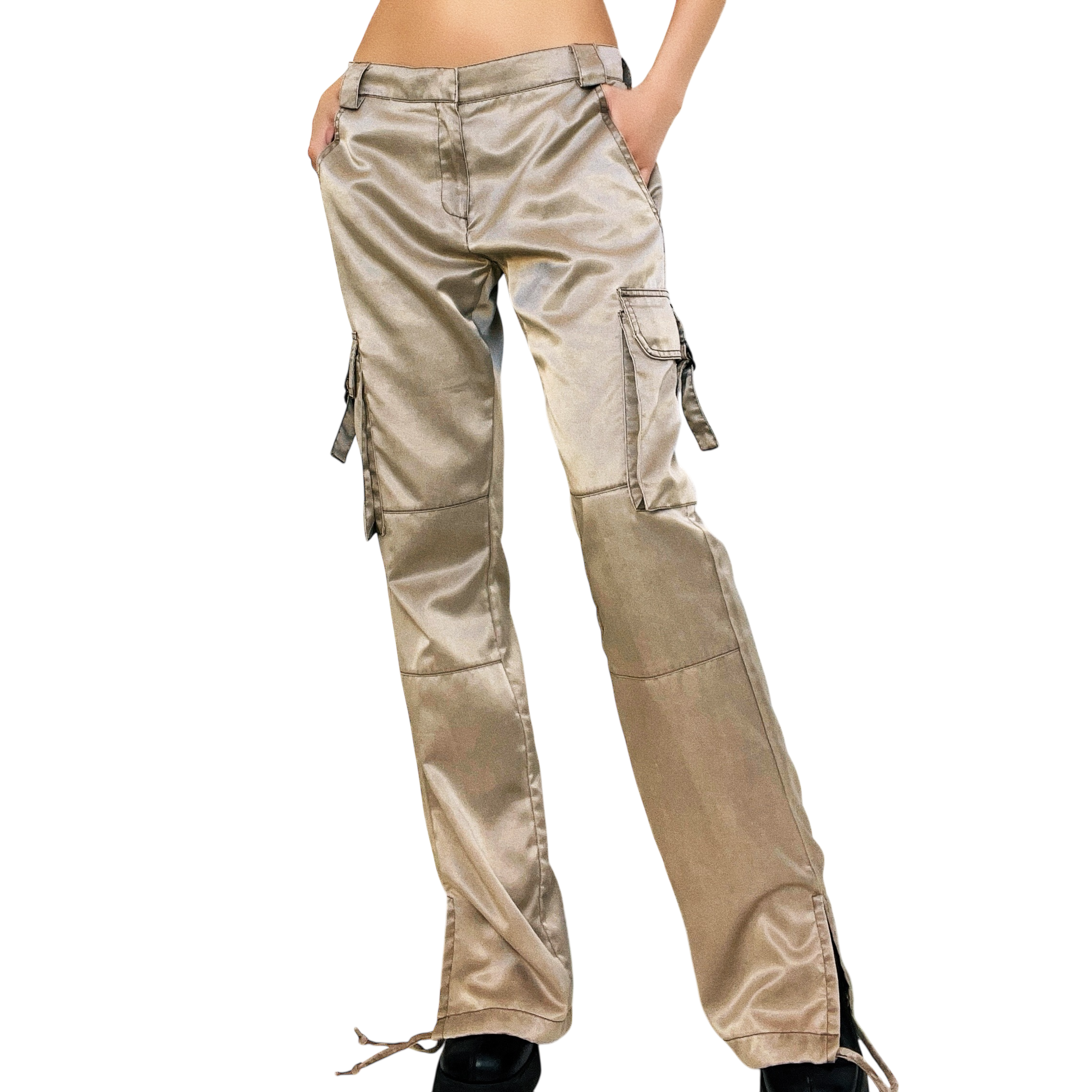 Early 2000s Satin Cargo Pants (S) – Holy Thrift