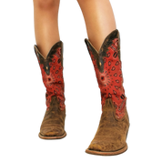 Ariat Distressed Bandana Boots (5.5/6)