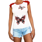 Vintage Knit Butterfly Top (S/M)