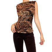 90s Swirly Chocolate Top (M)