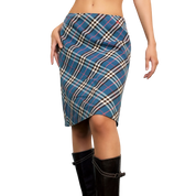 Burberry Vintage Blue Plaid Skirt (S)
