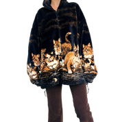 Rare Vintage Fleece Cat Jacket (L/XL)