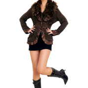 Genuine Fur Collar Jacket (S)