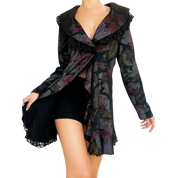 Ruffly Italian Floral Blazer (S/M)