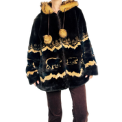 Vintage Furry Hooded Bear Coat (M/L)