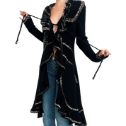 Funky Black Knit Duster Cardigan (M)