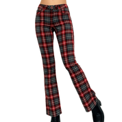 Early 2000s Red Plaid Pants (XS)