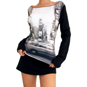 DKNY Jeans Graphic Top (M/L)