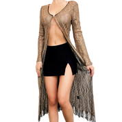 Gold Sheer Knit Duster (XS/S)