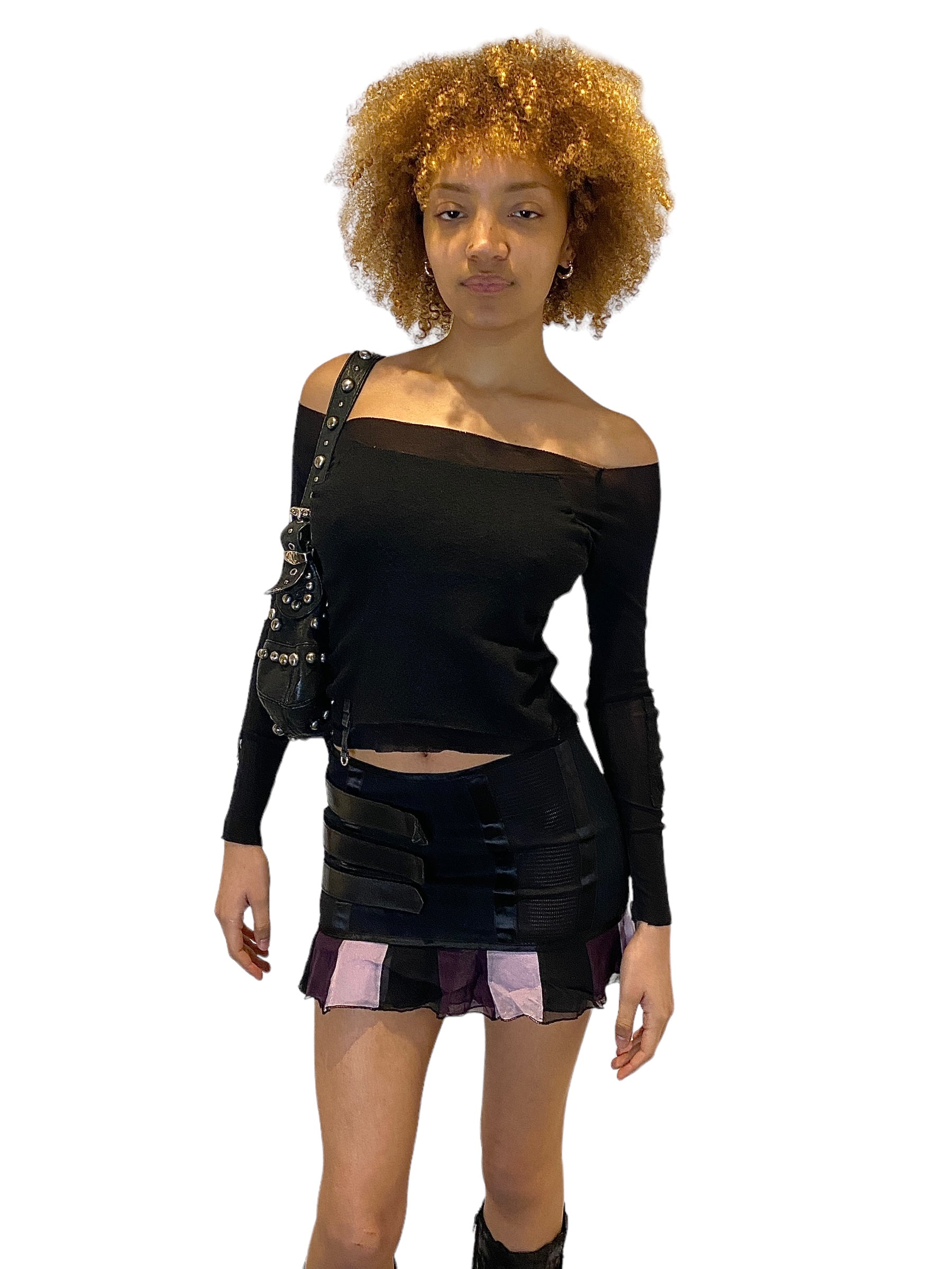 90s Mesh Knit Utility Long Sleeve (XS)