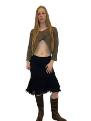 Vintage 90s Sheer Midi Skirt (M)