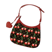 Faux Leather Cherry Purse