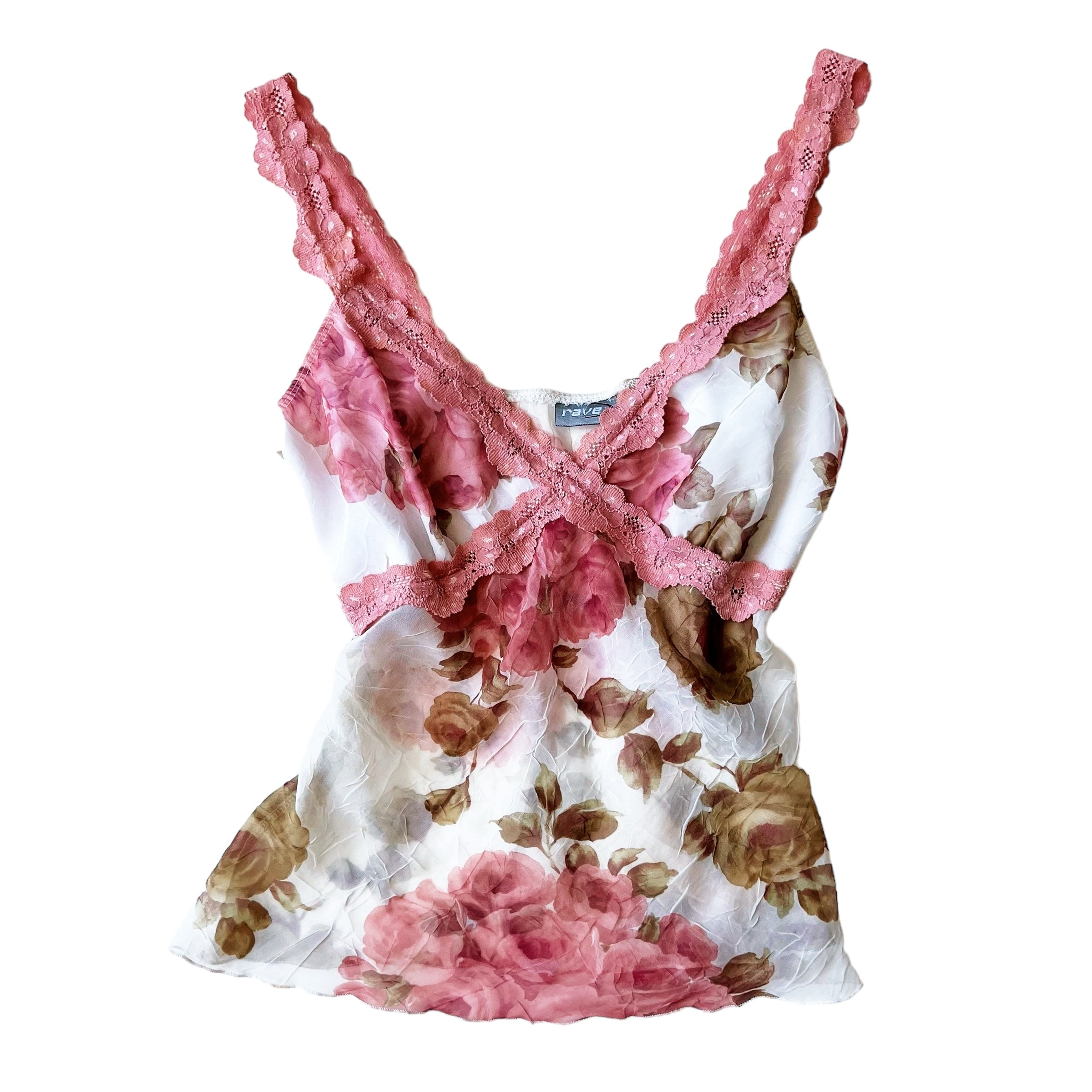 90s Lacy Floral Top (L)