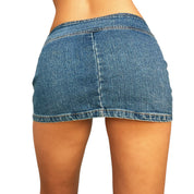 Early 2000s Denim Micro Mini Skirt (S)