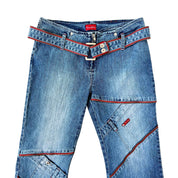 Early 2000s Funky Zipper Jeans (L)