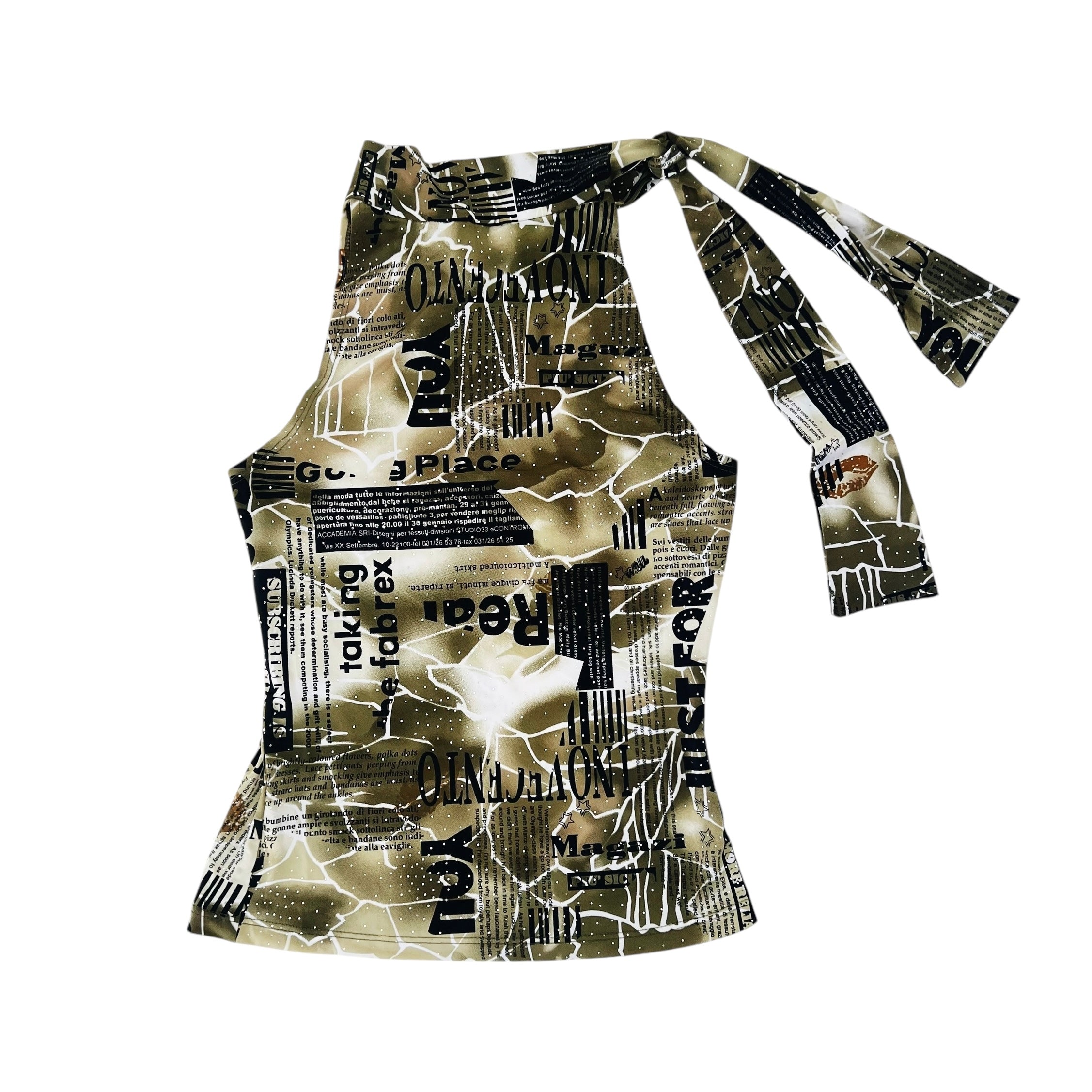 90s Magazine Print Top (S)