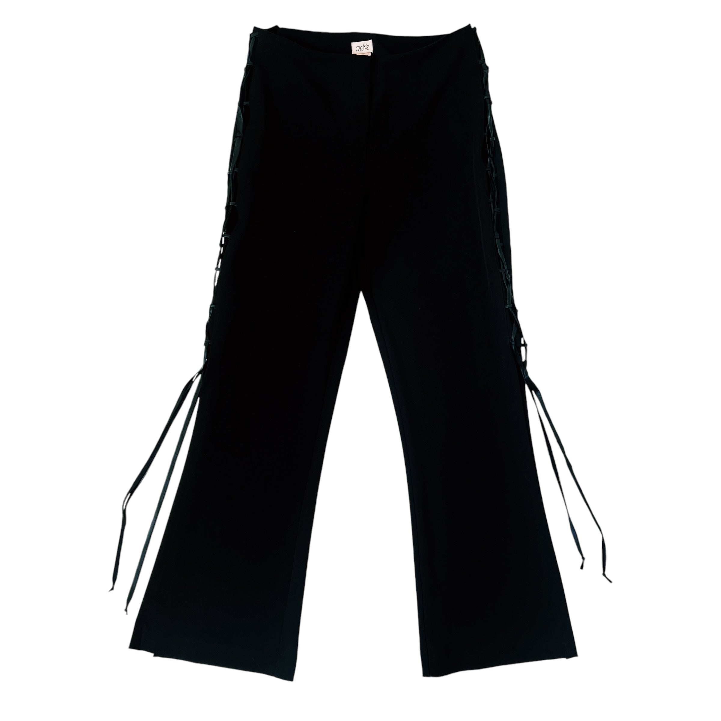 Caché Black Lace Up Pants (S)