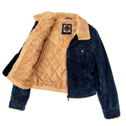 Furry Blue Corduroy Jacket (S/M)