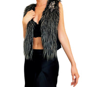 Faux Fur Open Vest (S/M)