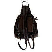 Brown Leather Mini Backpack