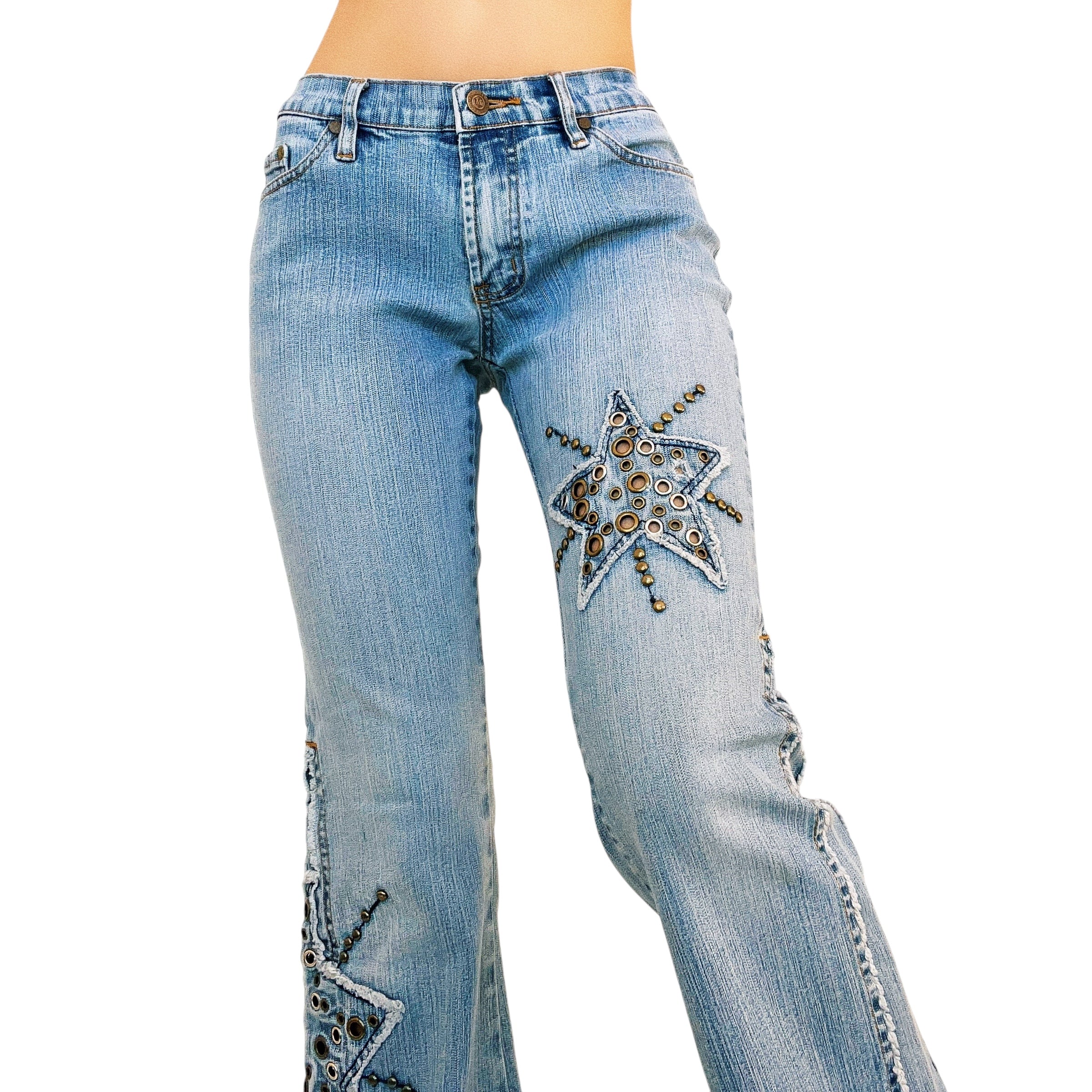 Early 2000s Grommet Star Jeans (S)