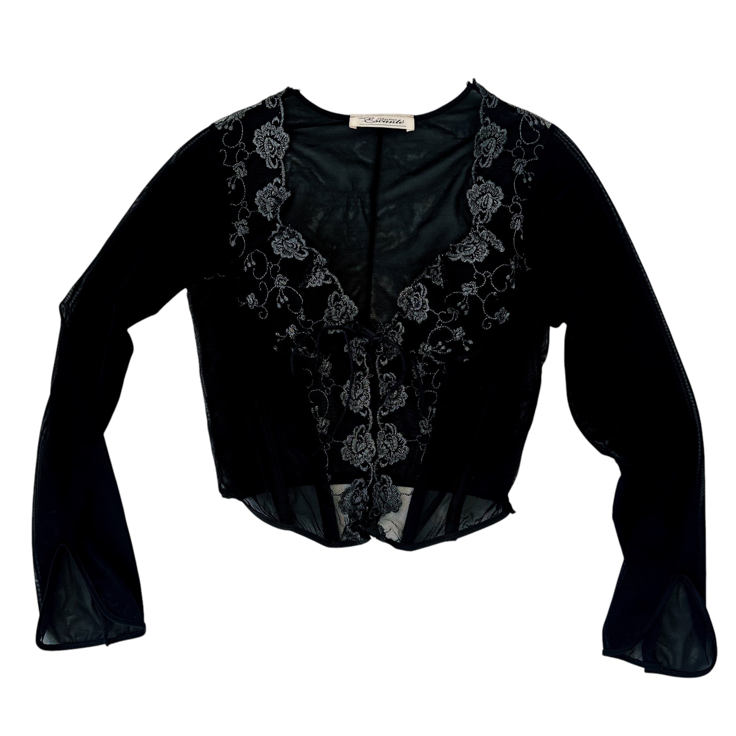 Vintage Lace Up Lingerie Top (S)