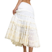 Creamy Tiered Petticoat Skirt (S)