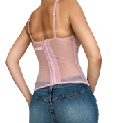 Dusty Rose Lace Corset Top (S)