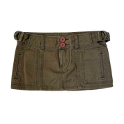 Army Green Cargo Mini Skirt (M)