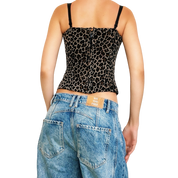 Vintage Leopard Corset Top (S)