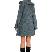 Cozy Gray Knit Duster Cardi (M)