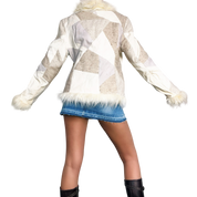 Early 2000s Furry Patchwork Jacket (M)