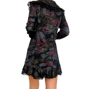 Ruffly Italian Floral Blazer (S/M)