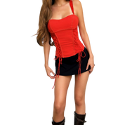 Marciano Vibrant Red Corset Top (XS)