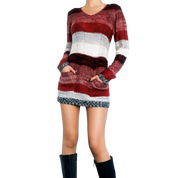 Striped Knit Mini Dress (S/M)