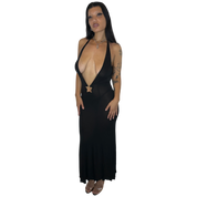 Black Silk Jersey Starlette Gown (XS-XL)