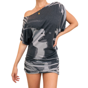 Slouchy Graphic Mini Dress (S/M)