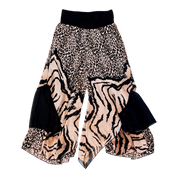 Silk Animal Print Palazzo Pants (S/M)