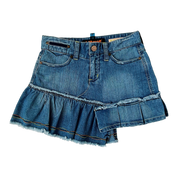 Asymmetrical Denim Mini Skirt (S)