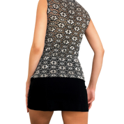 90s Metallic Floral Top (XS/S)